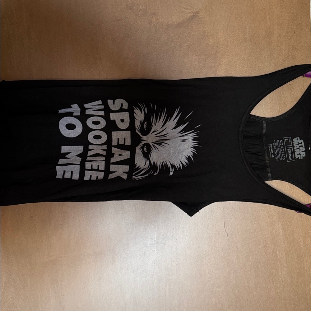 Star Wars Black Racerback Tank with Silver Logo - Picture 3 of 3